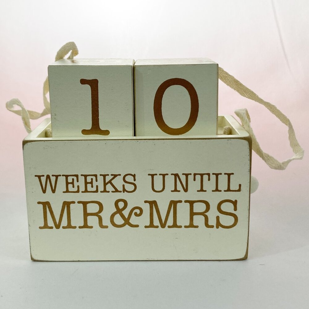 Countdown to Mr & Mrs. Primitives by Kathy Wedding Countdown Chalkboard